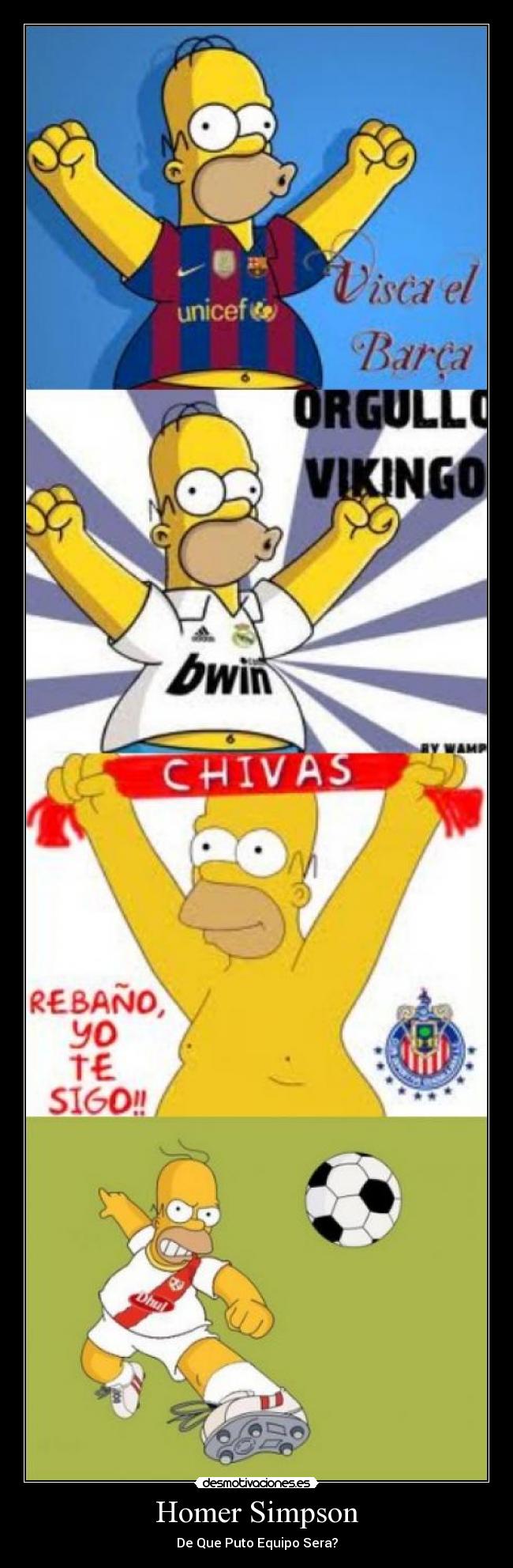 Homer Simpson - De Que Puto Equipo Sera?
