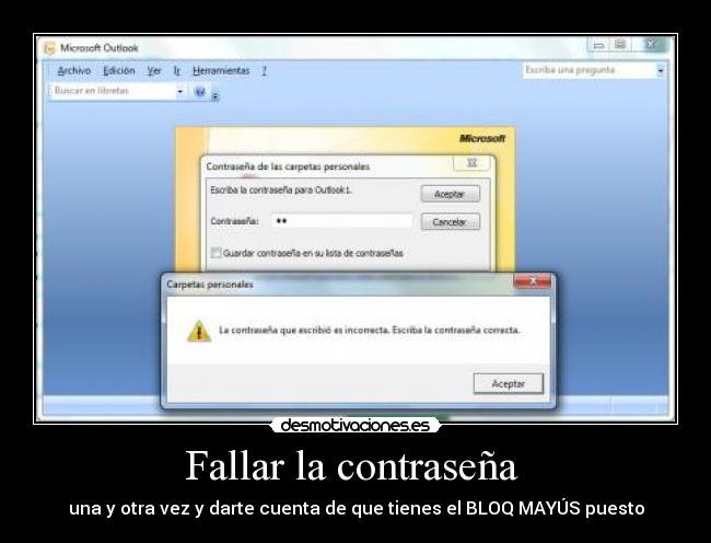 Fallar la contraseña -