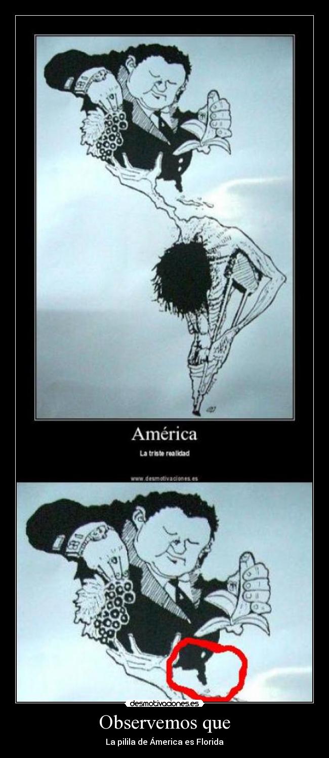 Observemos que - La pilila de Ámerica es Florida
