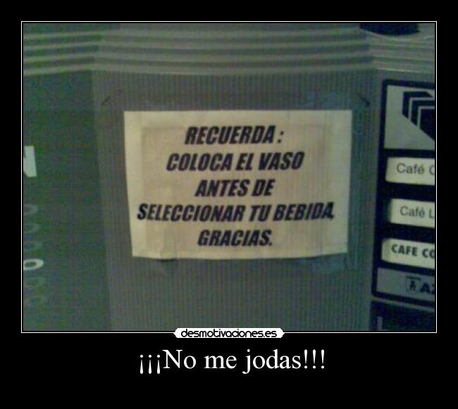 ¡¡¡No me jodas!!! -