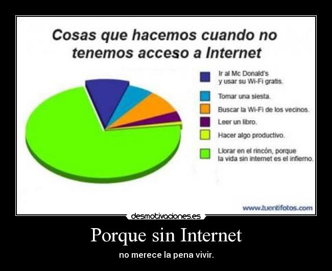 Porque sin Internet - no merece la pena vivir.