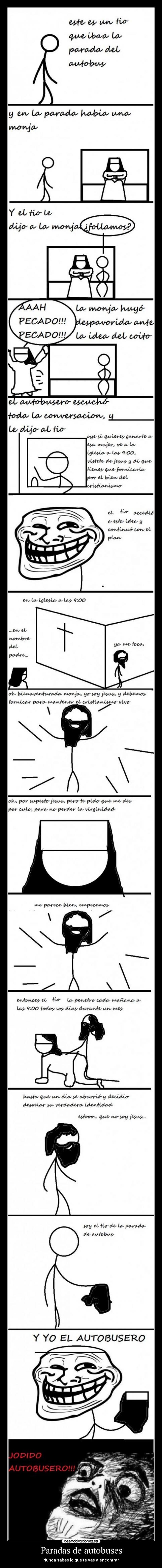 Paradas de autobuses - Nunca sabes lo que te vas a encontrar