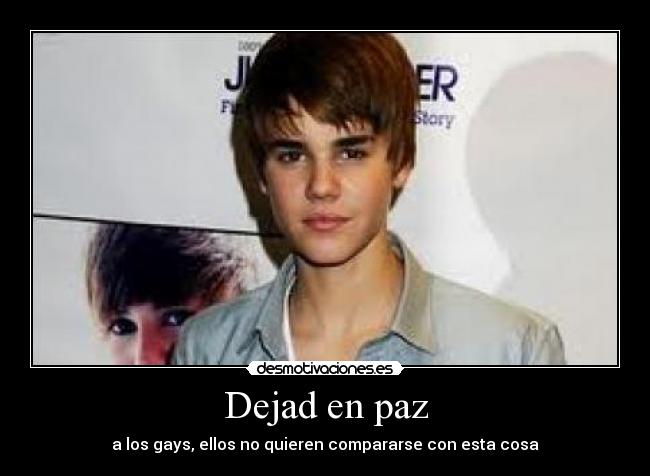 Dejad en paz - a los gays, ellos no quieren compararse con esta cosa