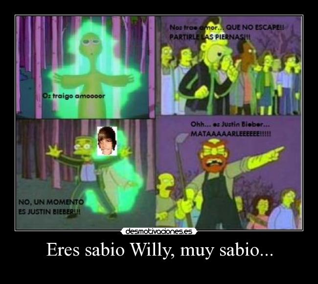 Eres sabio Willy, muy sabio... - 