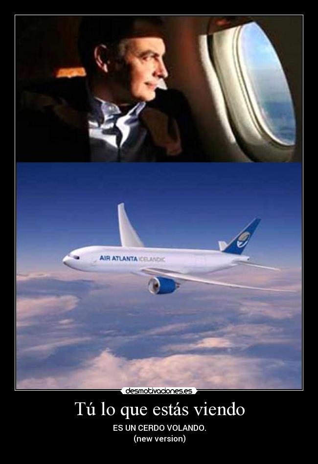 Tú lo que estás viendo - ES UN CERDO VOLANDO.
(new version)