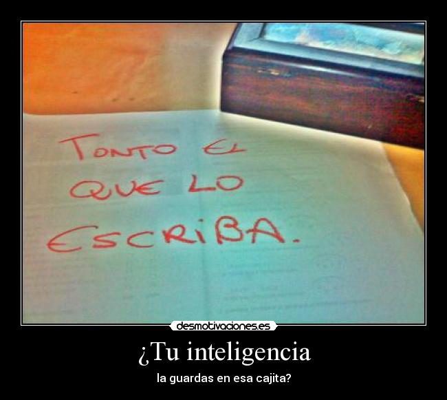 ¿Tu inteligencia - 