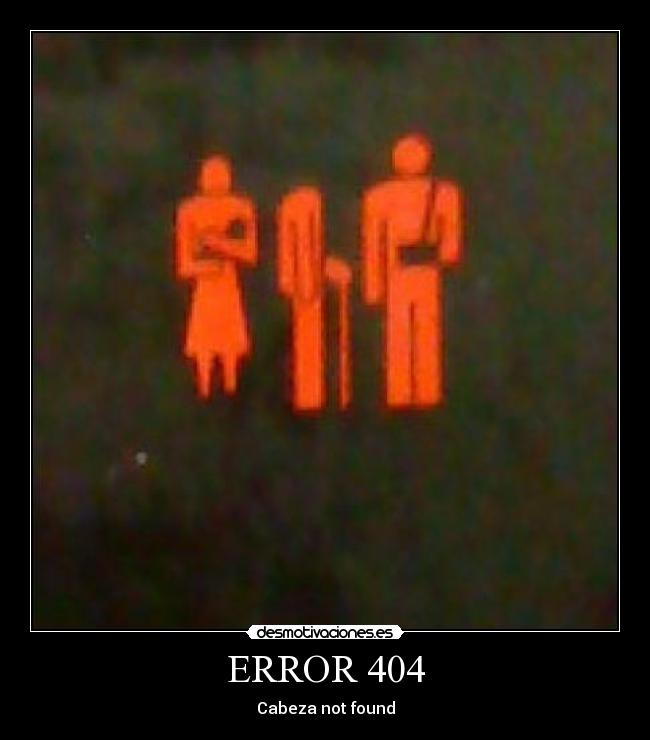 ERROR 404 - Cabeza not found