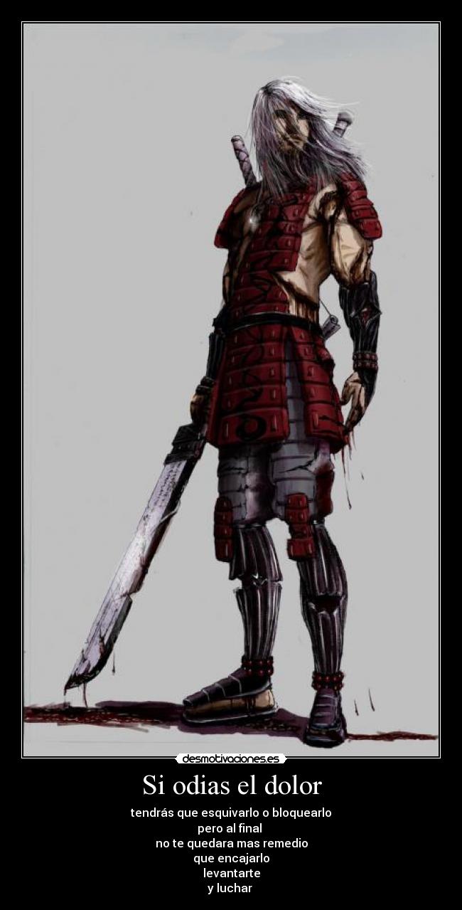 Si odias el dolor -