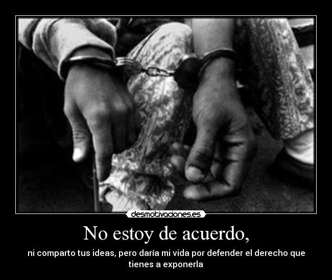 No estoy de acuerdo, - 