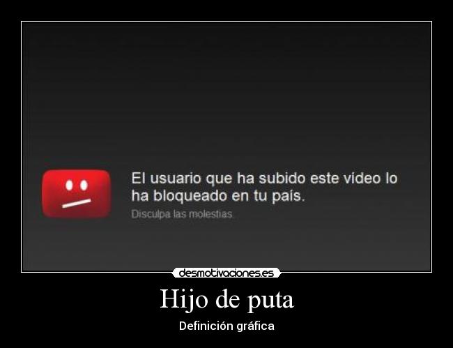 Hijo de puta - Definición gráfica