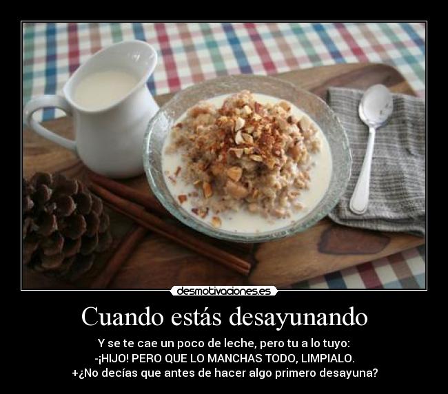 carteles desayuno madres desmotivaciones
