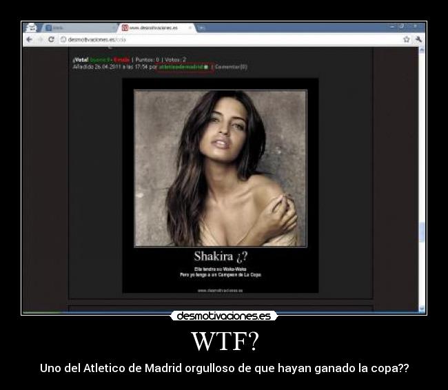 WTF? - Uno del Atletico de Madrid orgulloso de que hayan ganado la copa??