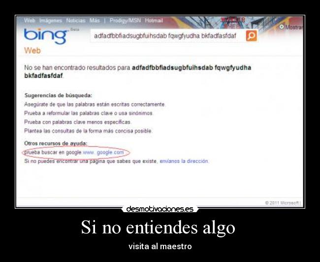 Si no entiendes algo - visita al maestro