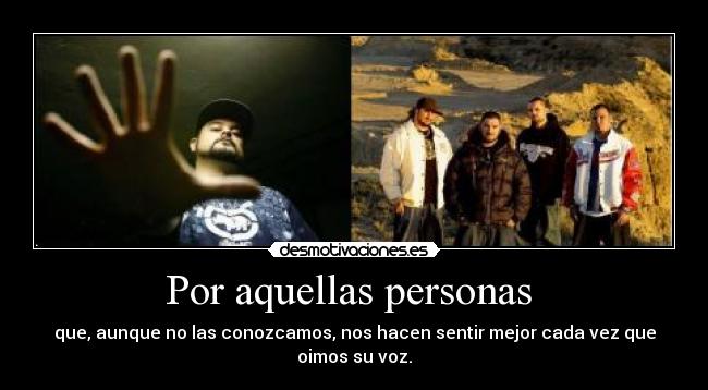 Por aquellas personas -