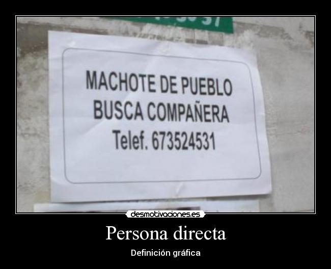 Persona directa -