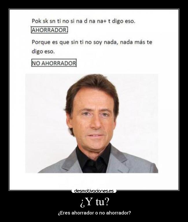 ¿Y tu? -