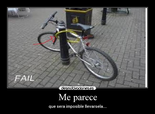 Me parece - que sera imposible llevarsela....