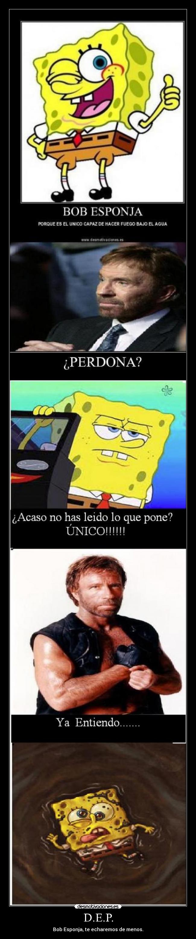 carteles bob esponja muerte desmotivaciones