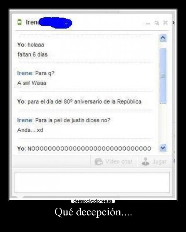 Qué decepción.... -