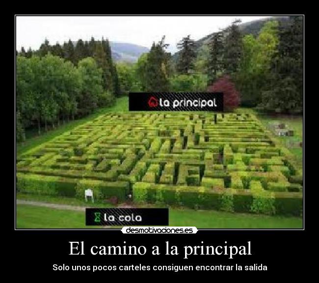 El camino a la principal -
