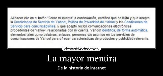 carteles mentira terminos condiciones desmotivaciones