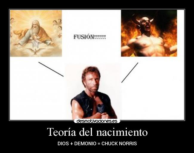 Teoría del nacimiento - DIOS + DEMONIO = CHUCK NORRIS