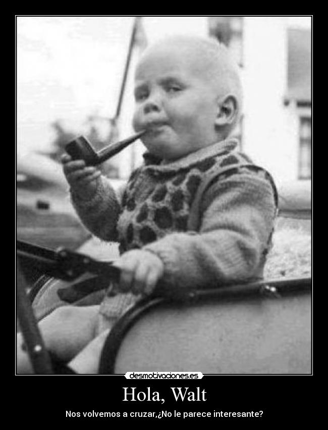 Hola, Walt - Nos volvemos a cruzar,¿No le parece interesante?