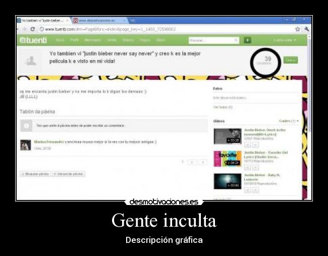 Gente inculta - Descripción gráfica