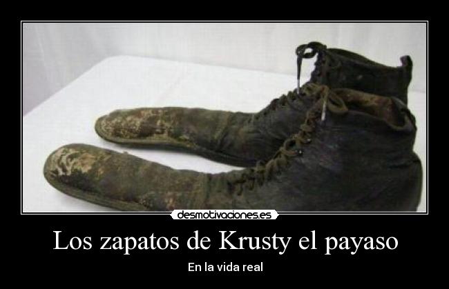 Los zapatos de Krusty el payaso - En la vida real
