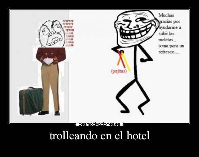 trolleando en el hotel - 