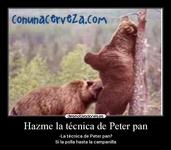 Hazme la técnica de Peter pan -