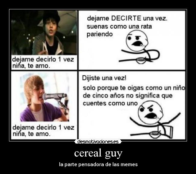 cereal guy - la parte pensadora de las memes