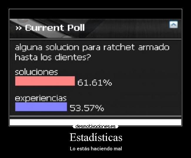 Estadísticas - Lo estás haciendo mal