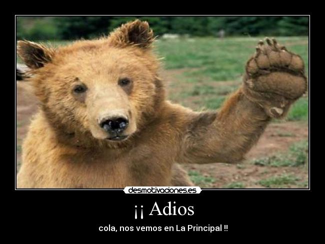 ¡¡ Adios - cola, nos vemos en La Principal !!