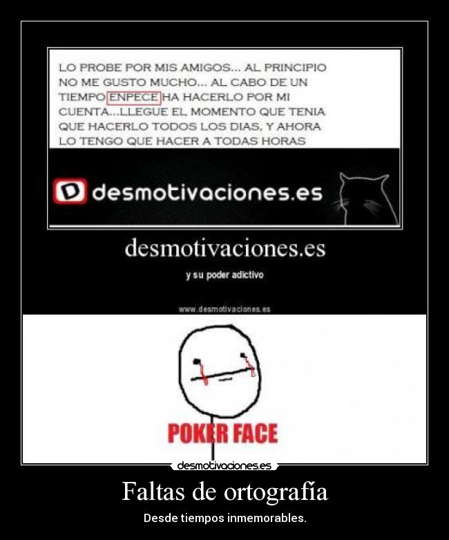 Faltas de ortografía - Desde tiempos inmemorables.