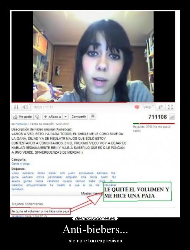 Anti-biebers... - siempre tan expresivos