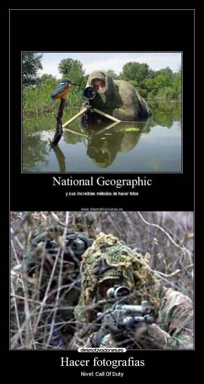 Hacer fotografias - Nivel: Call Of Duty