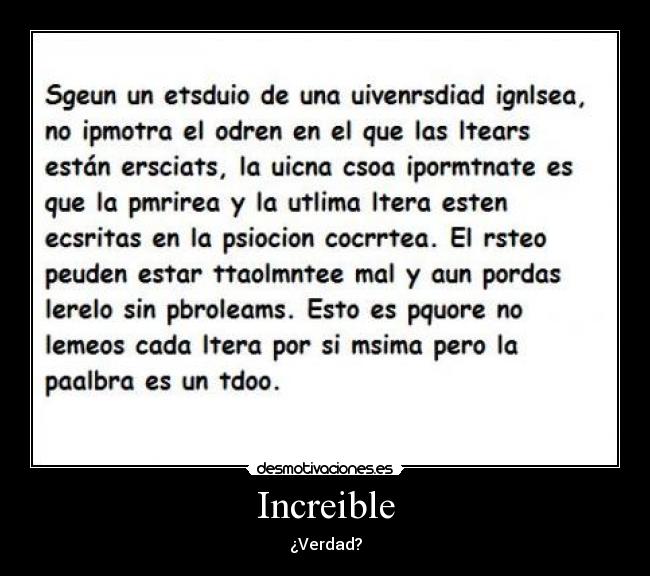 Increible -
