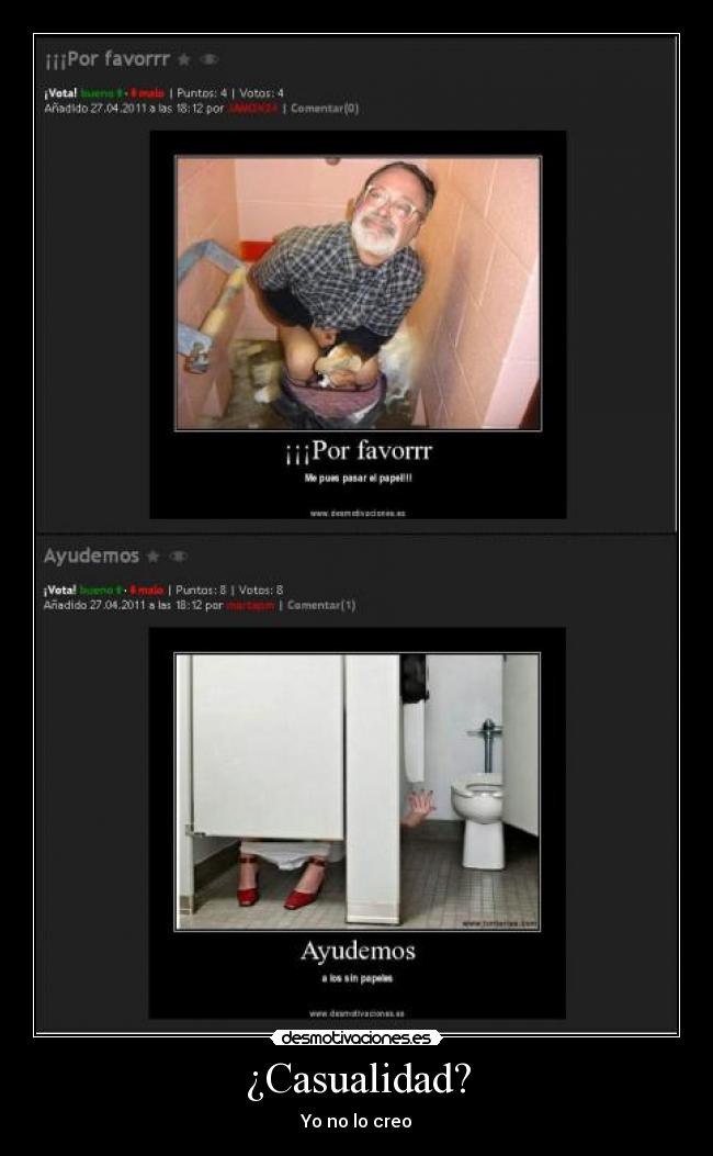 ¿Casualidad? - Yo no lo creo