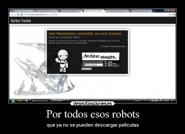 Por todos esos robots - que ya no se pueden descargar películas