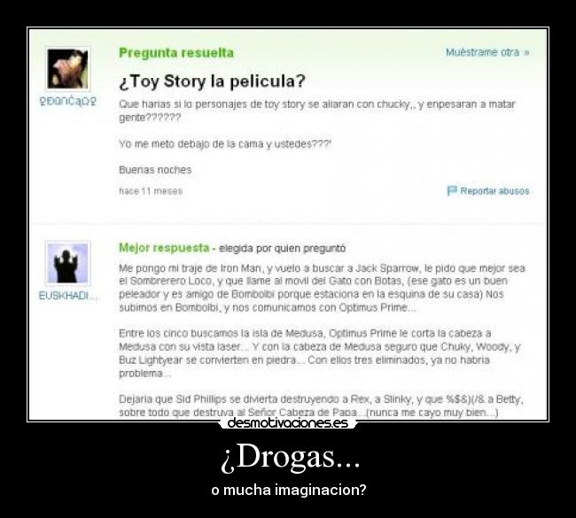 ¿Drogas... -