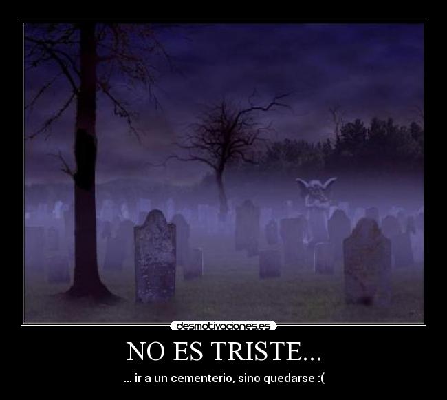 NO ES TRISTE... -