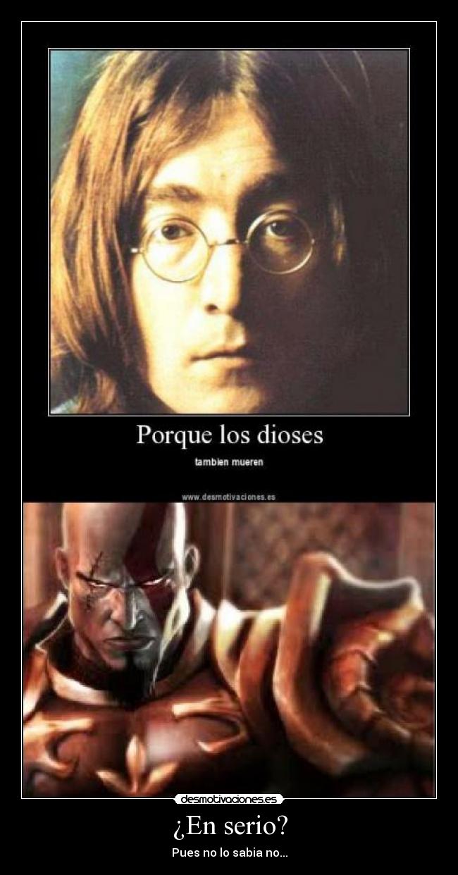 ¿En serio? - Pues no lo sabia no...