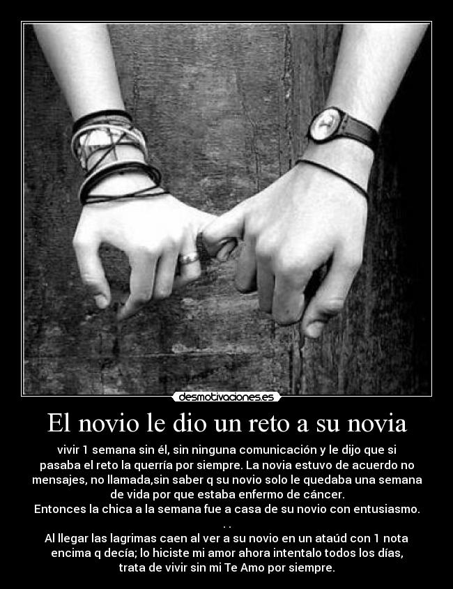 El novio le dio un reto a su novia -