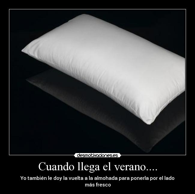 Cuando llega el verano.... - Yo también le doy la vuelta a la almohada para ponerla por el lado más fresco