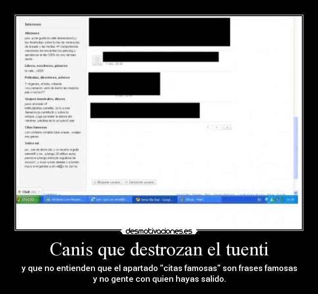 Canis que destrozan el tuenti -