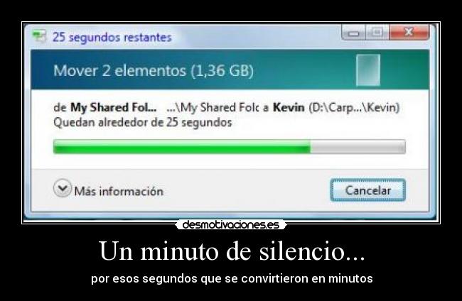 Un minuto de silencio... - por esos segundos que se convirtieron en minutos