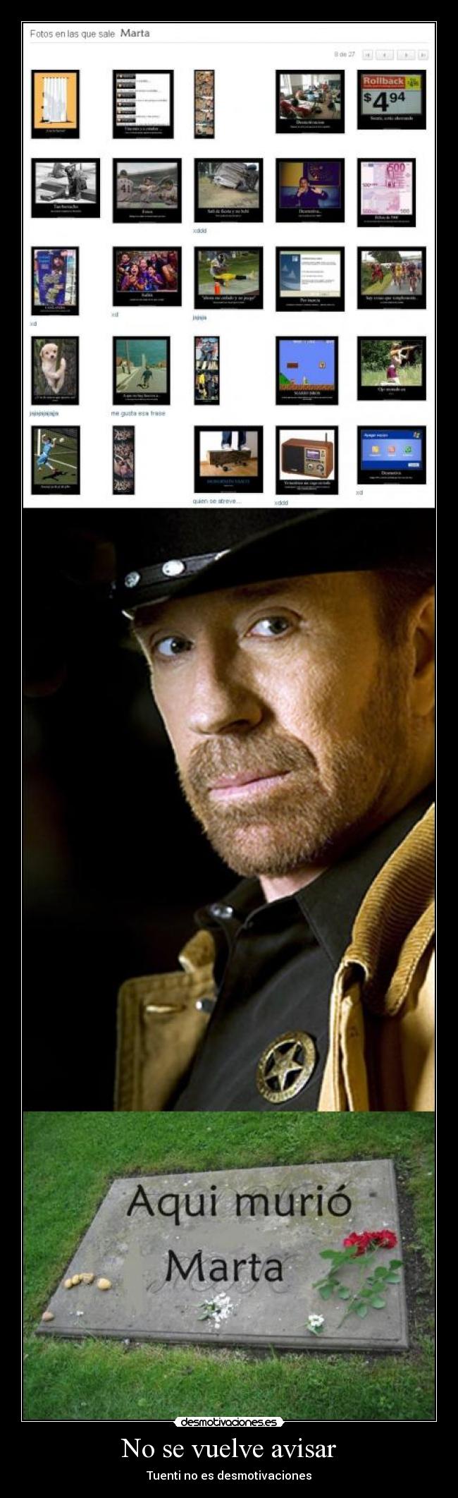 No se vuelve avisar - Tuenti no es desmotivaciones