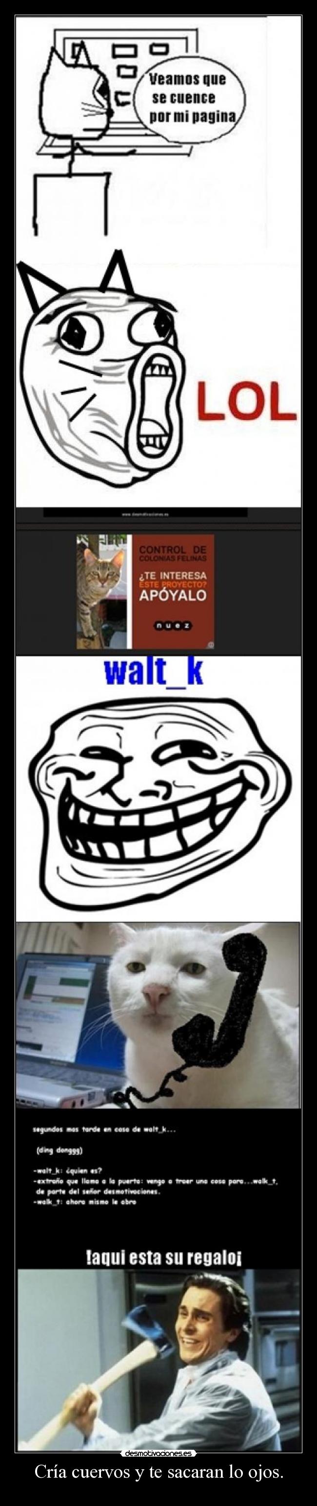 Cría cuervos y te sacaran lo ojos. -