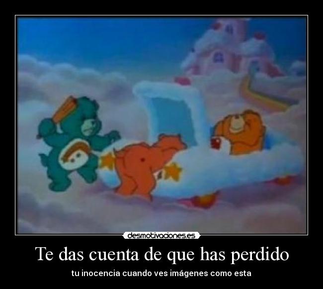 Te das cuenta de que has perdido - tu inocencia cuando ves imágenes como esta